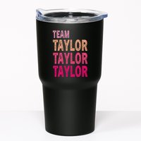 Retro T.AYLOR First Name Personalized Groovy Birthday Tumbler