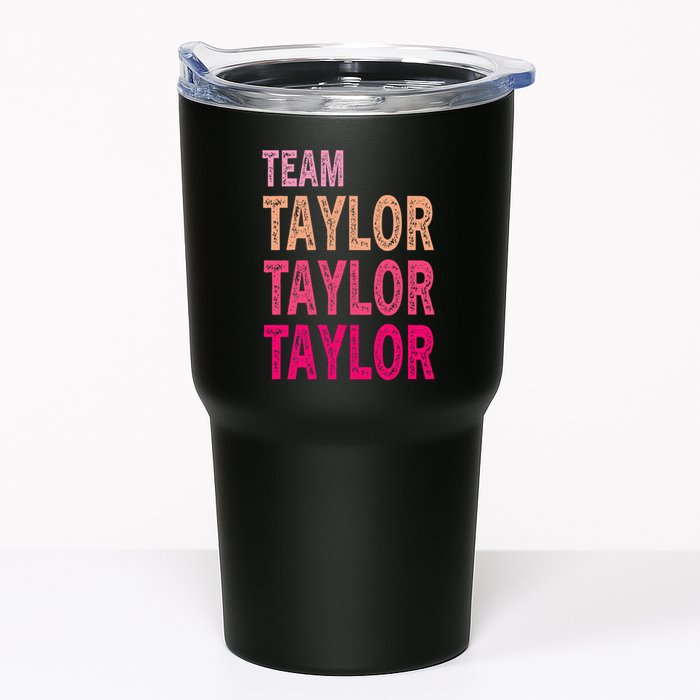Retro T.AYLOR First Name Personalized Groovy Birthday Tumbler