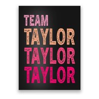 Retro T.AYLOR First Name Personalized Groovy Birthday Poster