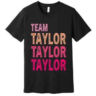 Retro T.AYLOR First Name Personalized Groovy Birthday Premium T-Shirt