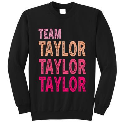 Retro T.AYLOR First Name Personalized Groovy Birthday Tall Sweatshirt
