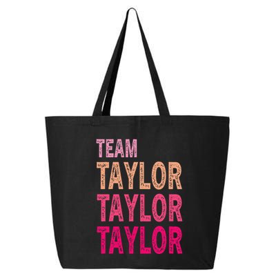 Retro T.AYLOR First Name Personalized Groovy Birthday 25L Jumbo Tote