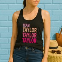 Retro T.AYLOR First Name Personalized Groovy Birthday Womens Tank Top