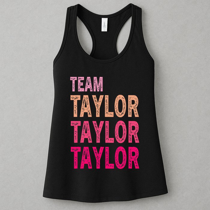 Retro T.AYLOR First Name Personalized Groovy Birthday Womens Tank Top