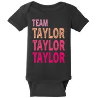 Retro T.AYLOR First Name Personalized Groovy Birthday Baby Bodysuit