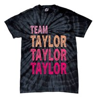 Retro T.AYLOR First Name Personalized Groovy Birthday Tie-Dye T-Shirt