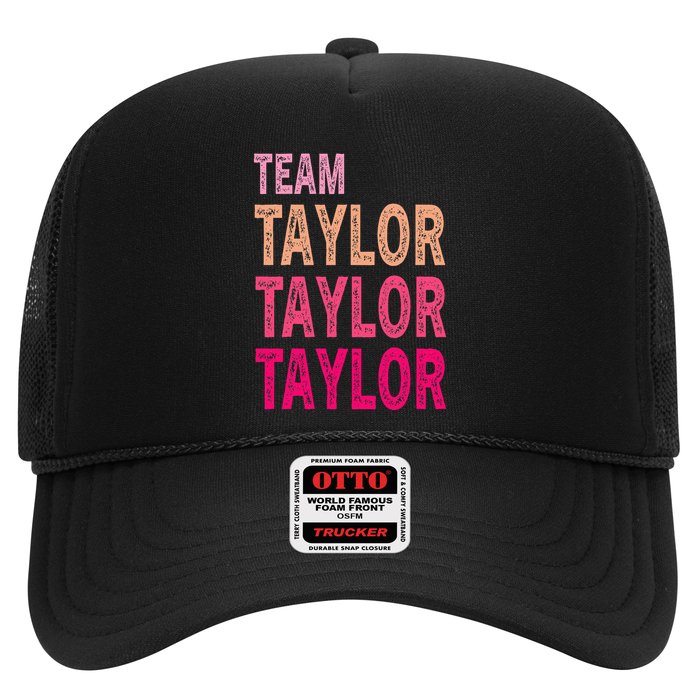 Retro T.AYLOR First Name Personalized Groovy Birthday Trucker Hat