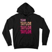 Retro T.AYLOR First Name Personalized Groovy Birthday Tall Hoodie