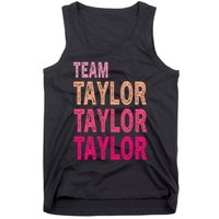 Retro T.AYLOR First Name Personalized Groovy Birthday Tank Top