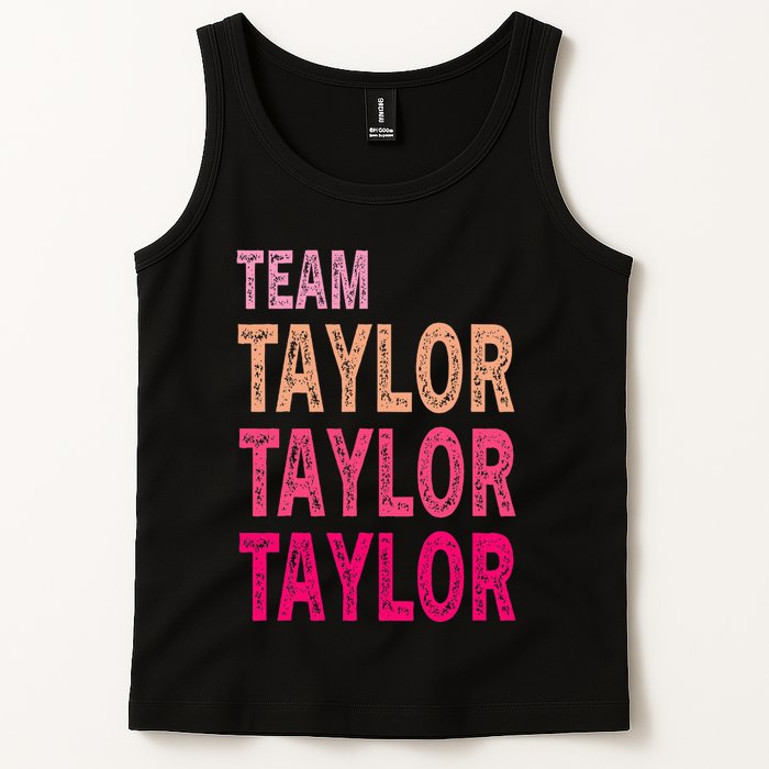 Retro T.AYLOR First Name Personalized Groovy Birthday Tank Top