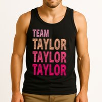 Retro T.AYLOR First Name Personalized Groovy Birthday Tank Top