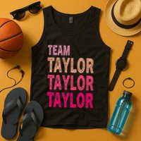 Retro T.AYLOR First Name Personalized Groovy Birthday Tank Top