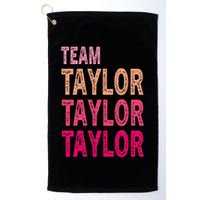 Retro T.AYLOR First Name Personalized Groovy Birthday Golf Towel