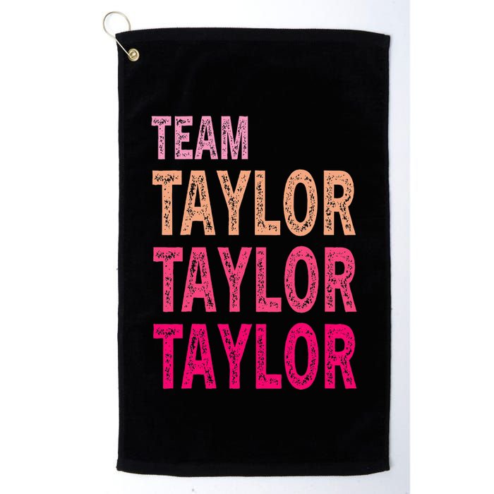 Retro T.AYLOR First Name Personalized Groovy Birthday Golf Towel