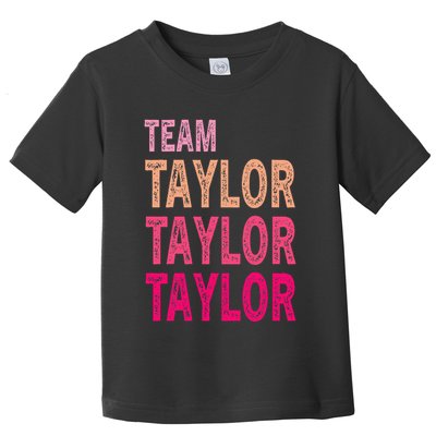 Retro T.AYLOR First Name Personalized Groovy Birthday Toddler T-Shirt