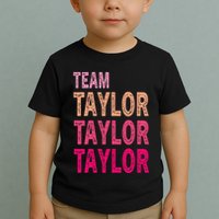 Retro T.AYLOR First Name Personalized Groovy Birthday Toddler T-Shirt