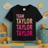 Retro T.AYLOR First Name Personalized Groovy Birthday Toddler T-Shirt