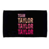 Retro T.AYLOR First Name Personalized Groovy Birthday Microfiber Hand Towel