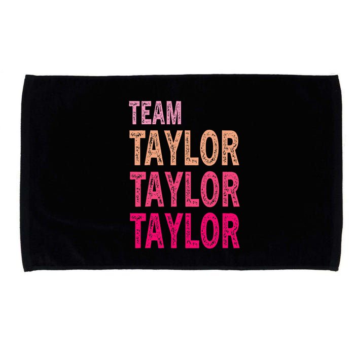 Retro T.AYLOR First Name Personalized Groovy Birthday Microfiber Hand Towel