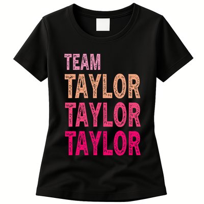 Retro T.AYLOR First Name Personalized Groovy Birthday Womens T-Shirt