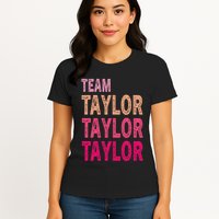 Retro T.AYLOR First Name Personalized Groovy Birthday Womens T-Shirt