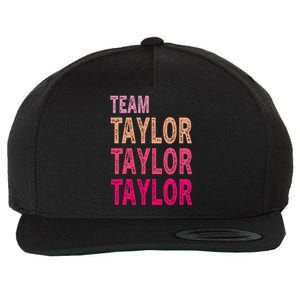 Retro T.AYLOR First Name Personalized Groovy Birthday Wool Snapback Cap