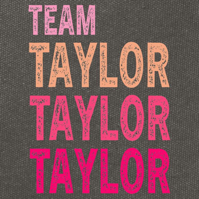 Retro T.AYLOR First Name Personalized Groovy Birthday Cotton Canvas Backpack