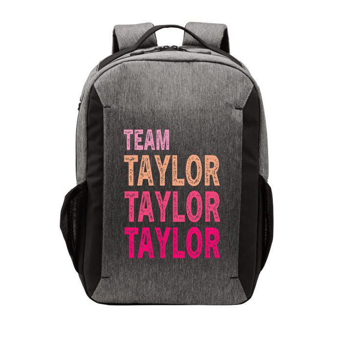 Retro T.AYLOR First Name Personalized Groovy Birthday Vector Backpack