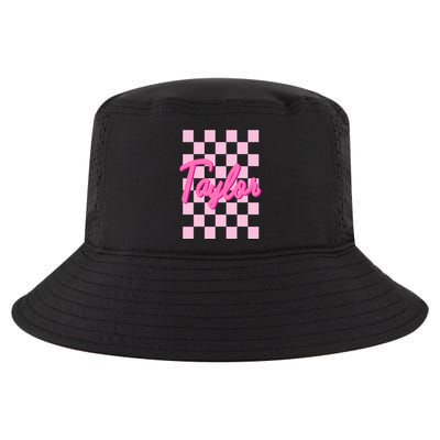 Retro T.AYLOR First Name Personalized Groovy Birthday Cool Comfort Performance Bucket Hat
