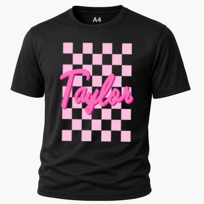 Retro T.AYLOR First Name Personalized Groovy Birthday Performance Shirt