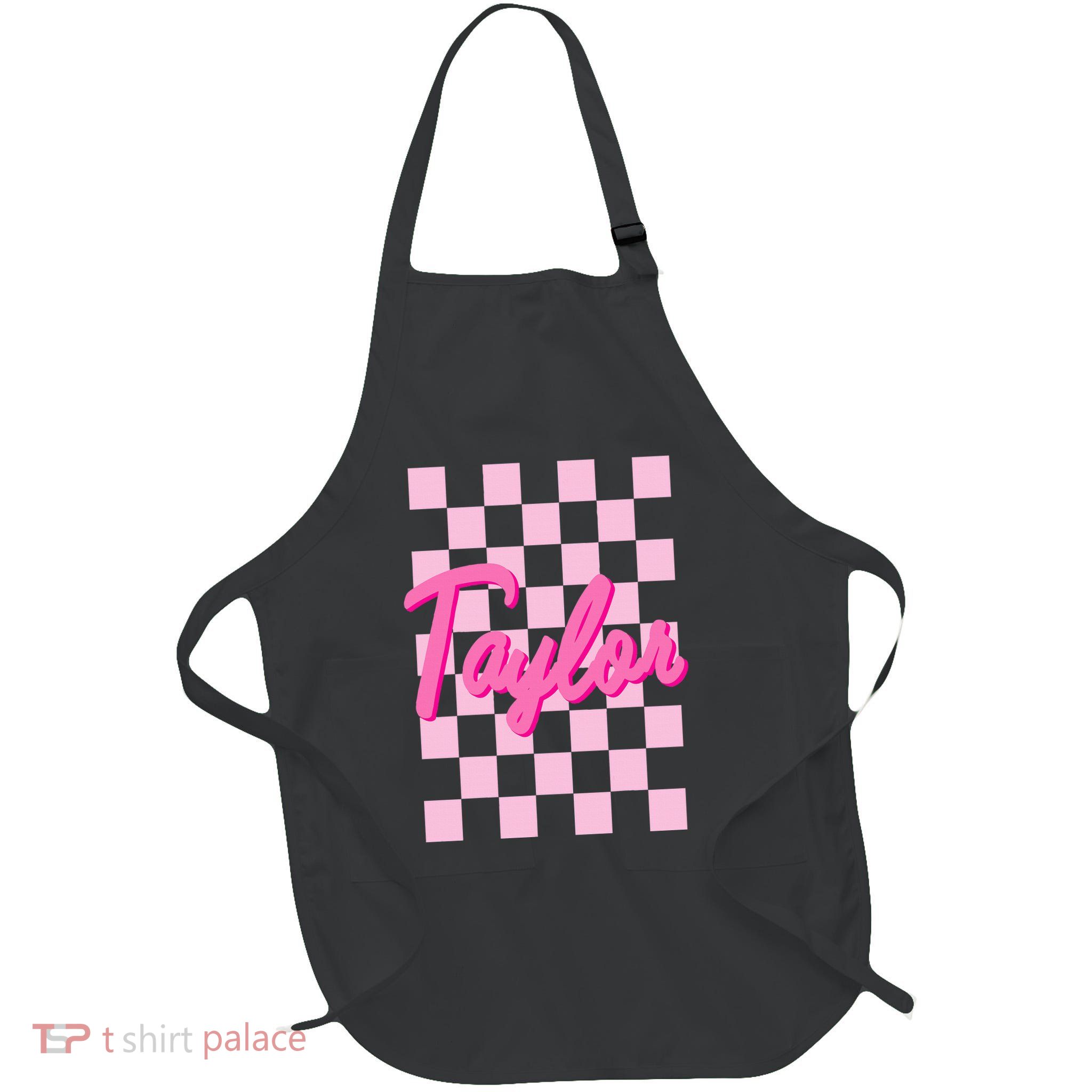 Retro T.AYLOR First Name Personalized Groovy Birthday Apron