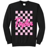 Retro T.AYLOR First Name Personalized Groovy Birthday Sweatshirt