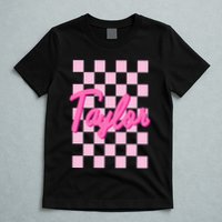 Retro T.AYLOR First Name Personalized Groovy Birthday T-Shirt