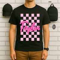 Retro T.AYLOR First Name Personalized Groovy Birthday T-Shirt