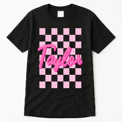 Retro T.AYLOR First Name Personalized Groovy Birthday Tall T-Shirt