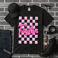 Retro T.AYLOR First Name Personalized Groovy Birthday Tall T-Shirt