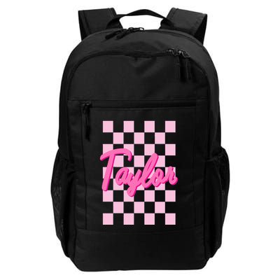 Retro T.AYLOR First Name Personalized Groovy Birthday Backpack