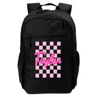 Retro T.AYLOR First Name Personalized Groovy Birthday Backpack