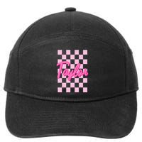 Retro T.AYLOR First Name Personalized Groovy Birthday 7-Panel Snapback Hat