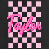 Retro T.AYLOR First Name Personalized Groovy Birthday Beanie