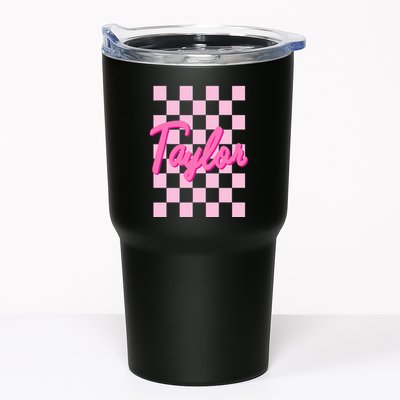 Retro T.AYLOR First Name Personalized Groovy Birthday Tumbler