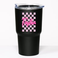 Retro T.AYLOR First Name Personalized Groovy Birthday Tumbler