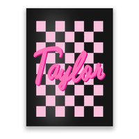 Retro T.AYLOR First Name Personalized Groovy Birthday Poster