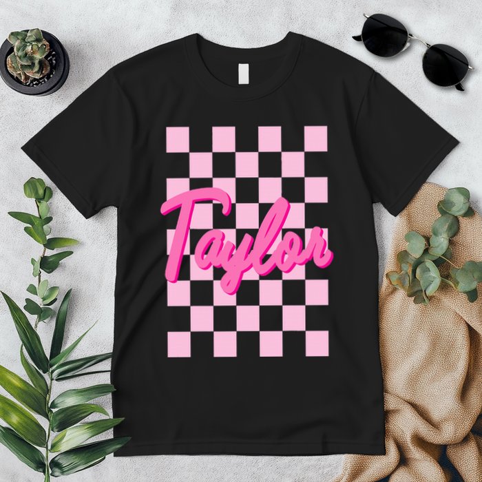 Retro T.AYLOR First Name Personalized Groovy Birthday Premium T-Shirt