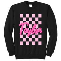 Retro T.AYLOR First Name Personalized Groovy Birthday Tall Sweatshirt