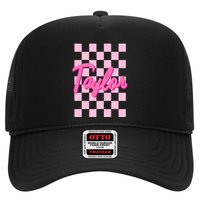 Retro T.AYLOR First Name Personalized Groovy Birthday Trucker Hat