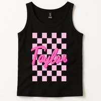 Retro T.AYLOR First Name Personalized Groovy Birthday Tank Top