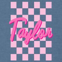 Retro T.AYLOR First Name Personalized Groovy Birthday Garment-Dyed Sweatshirt