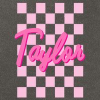 Retro T.AYLOR First Name Personalized Groovy Birthday Cotton Canvas Backpack
