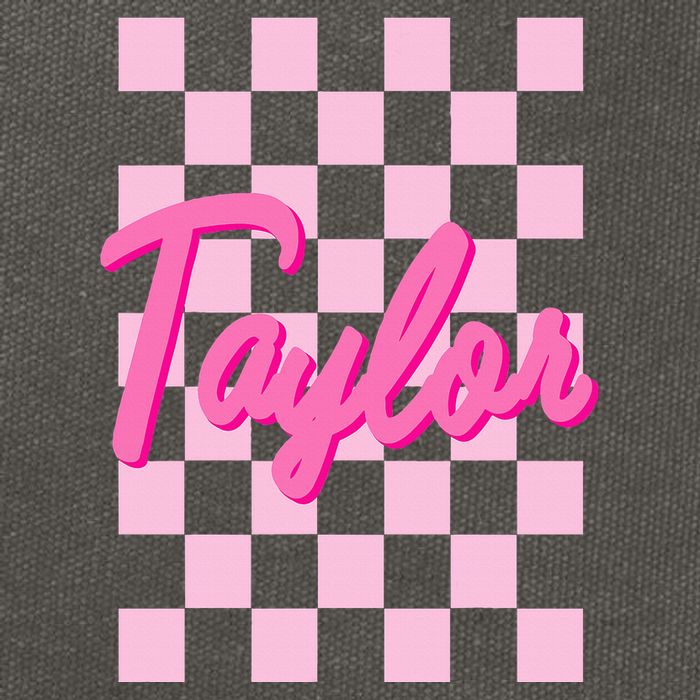 Retro T.AYLOR First Name Personalized Groovy Birthday Cotton Canvas Backpack